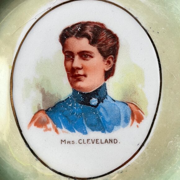 Mrs. Cleveland Portrait Plate, Walk’s Cash Store Bay City Michigan Advert - Picture 2 of 7